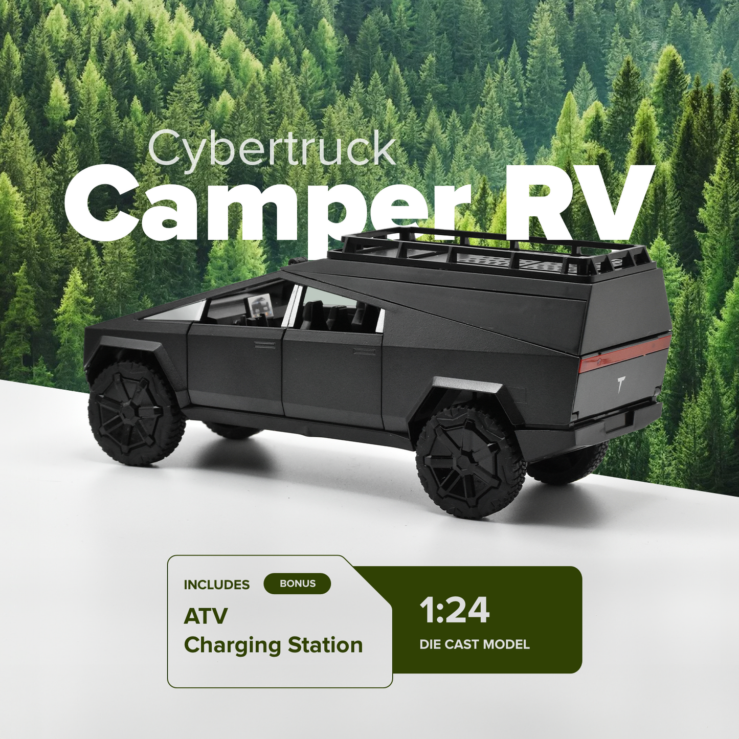 Cyber Outback -Toy Truck with Camper, ATV, and Charging Station