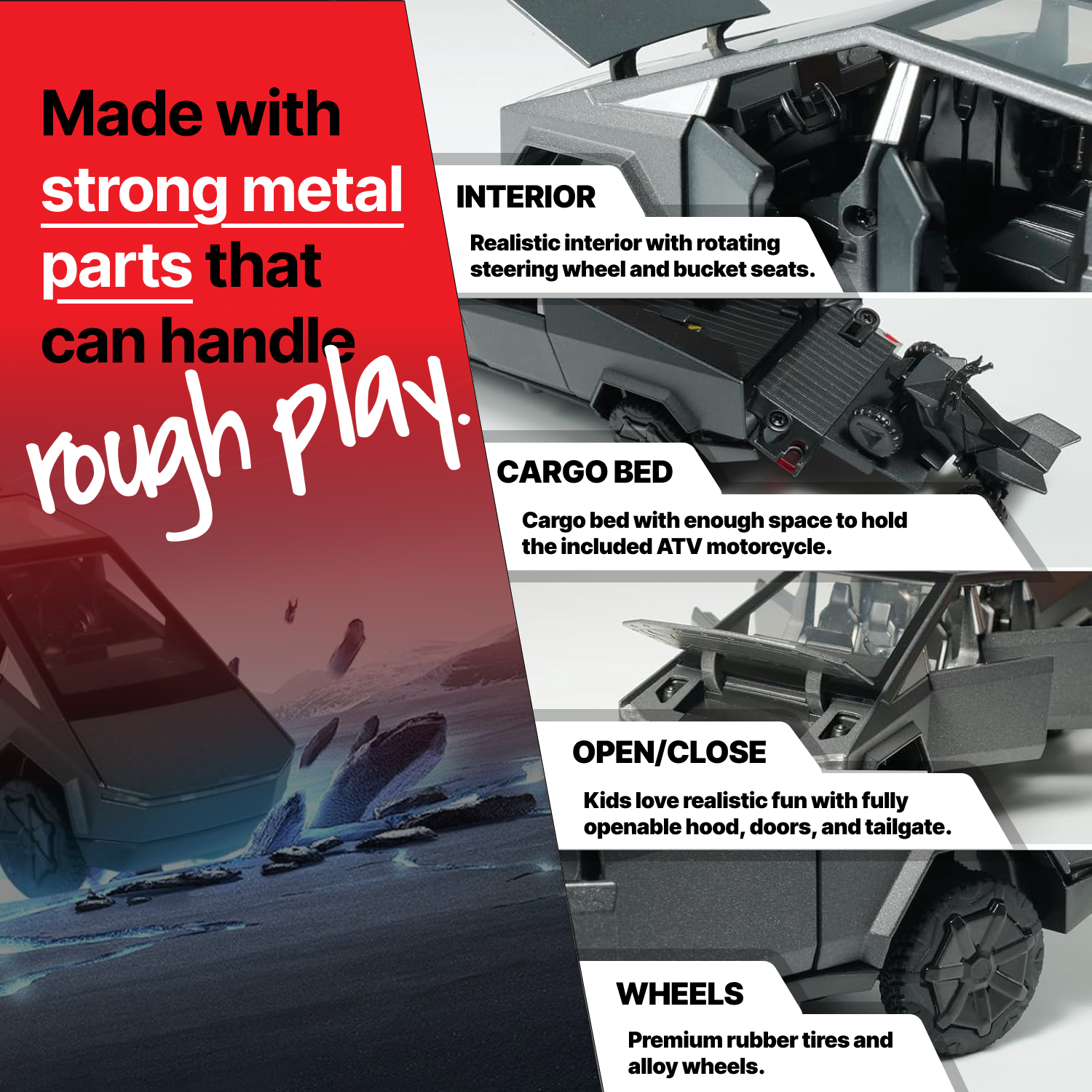 1/24 Cyber Toy Truck Camper *BONUS* ATV & Charging Station