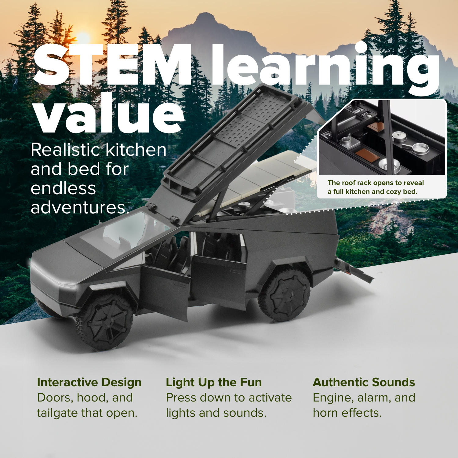 1/24 Cyber Toy Truck Camper *BONUS* ATV & Charging Station