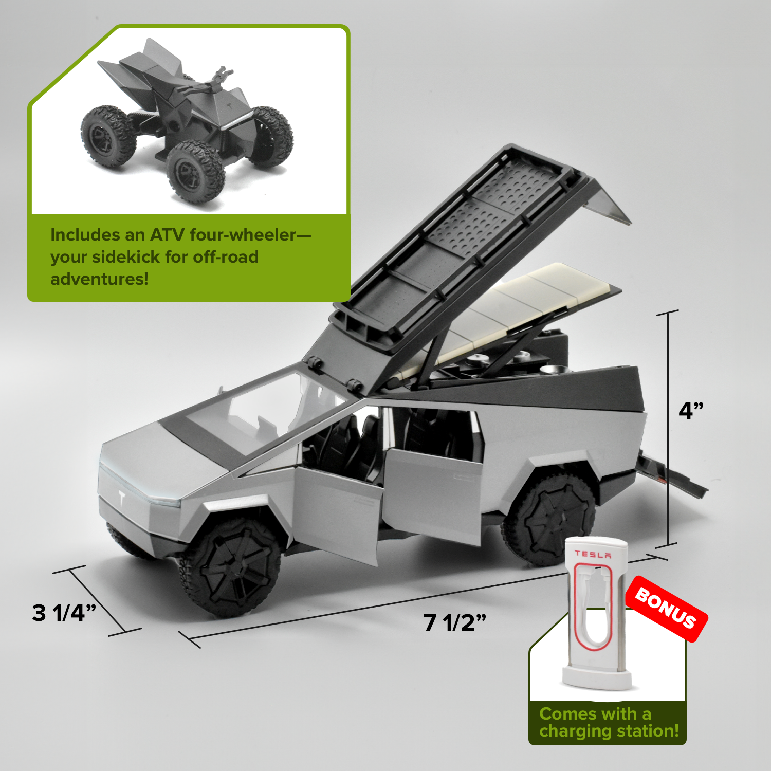 1/24 Cyber Toy Truck Camper *BONUS* ATV & Charging Station
