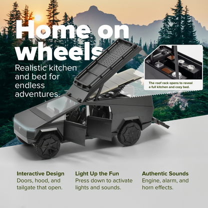 Cyber Outback -Toy Truck with Camper, ATV, and Charging Station