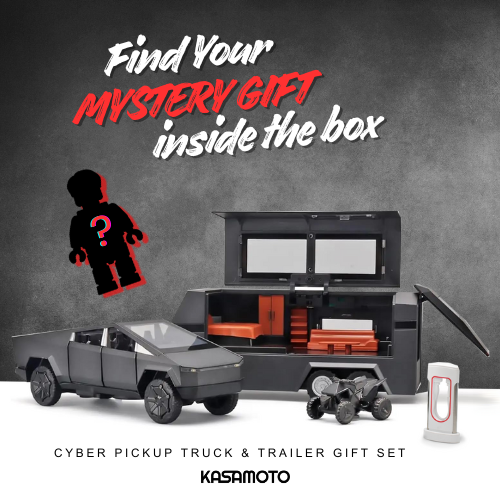 1/32 Cyber RoadWarrior Toy Truck & Trailer ATV *BONUS* Charging Station & Mystery Toy